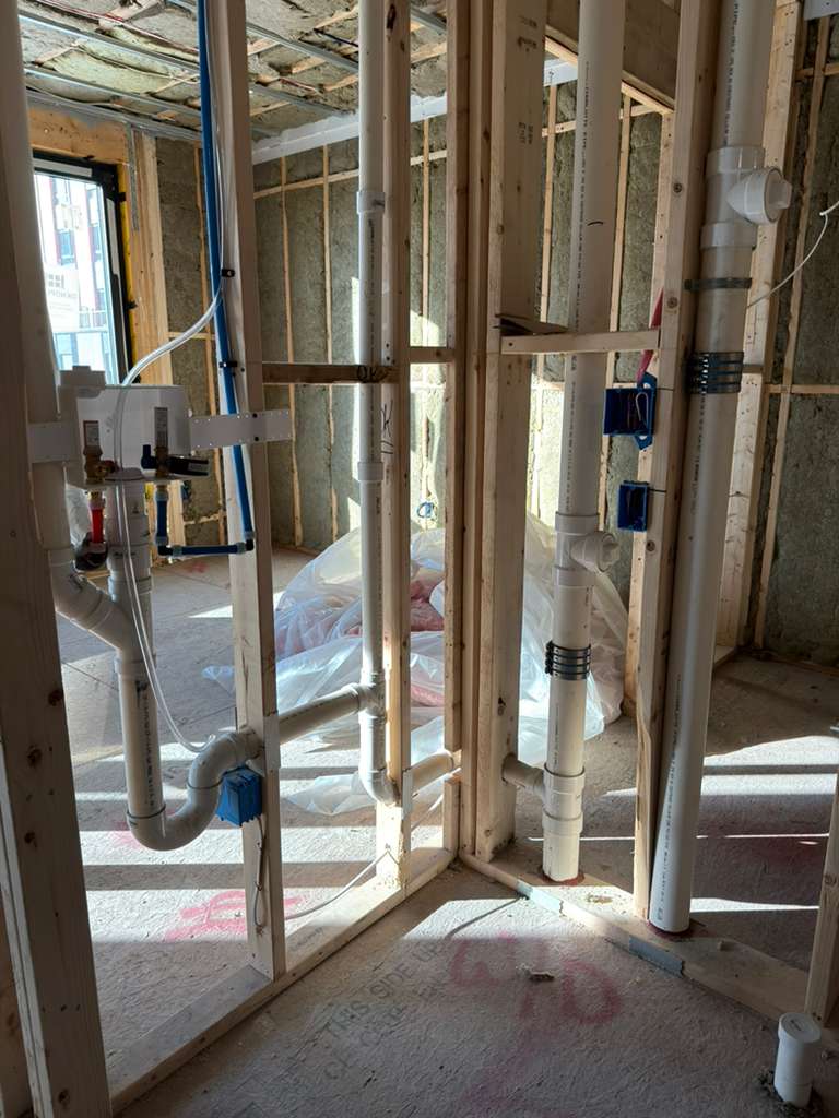 Laundry plumbing installation for washer and utility sink